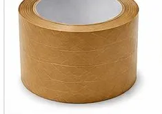 Rolo de fita gomada de papel kraft reforçada com fios de nylon
